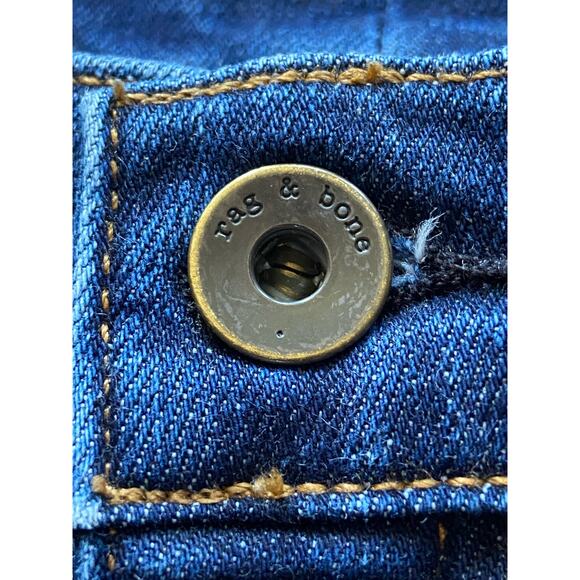 RAG & BONE ‘Jean’ Distressed Cropped Fringe Jeans Women sz 30 - Picture 6 of 14